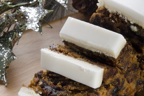 Christmas Cake Topped With Marzipan & Icing