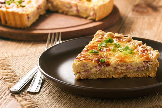 Bacon and Mature Cheddar Quiche